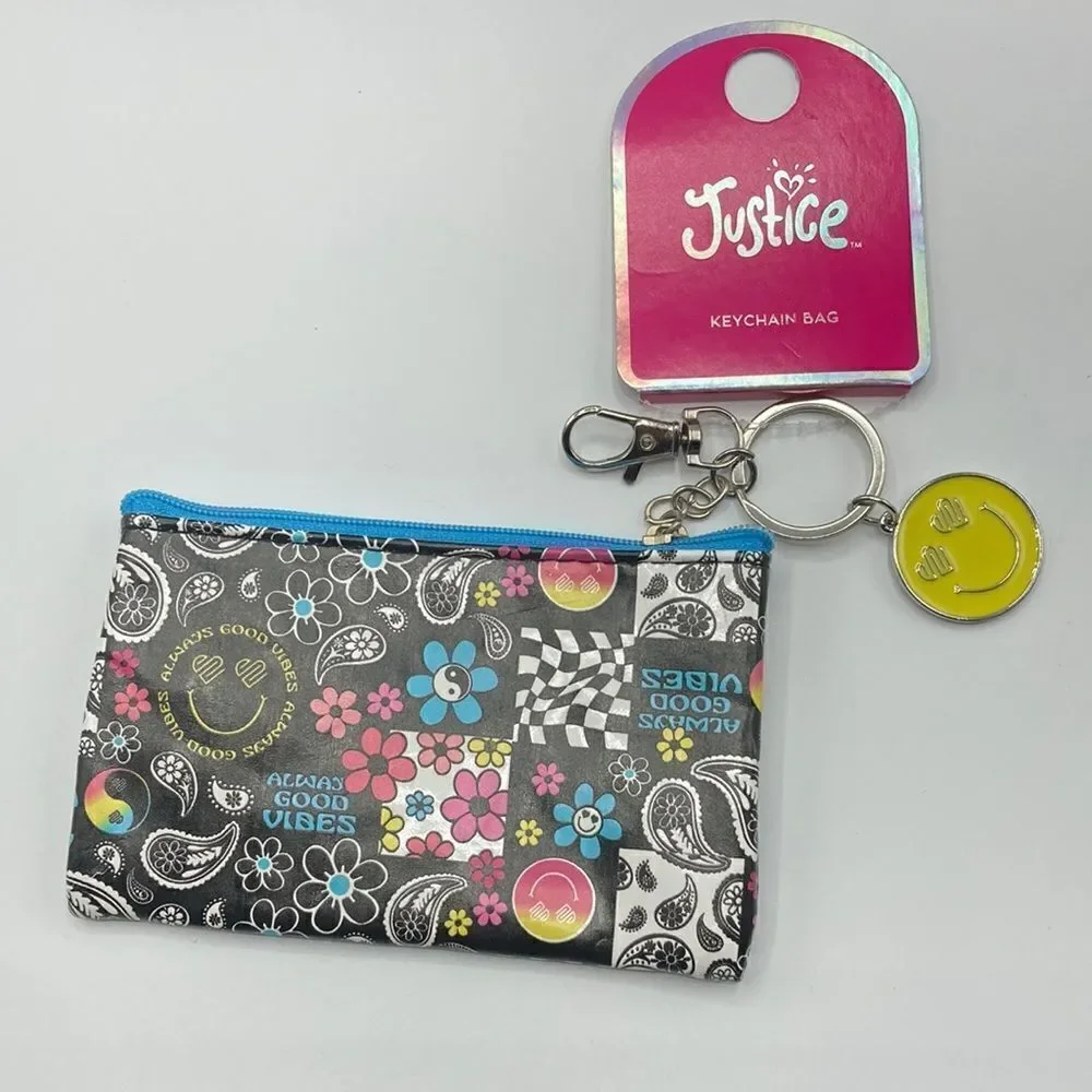 Justice Girls Fashion Bag Waist FannyPack Crossbody & Keychain Coin Purse